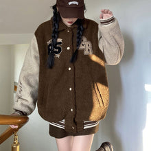 画像をギャラリービューアに読み込む, かわいいレトロガーリーボアスタジャケットコート韓国系