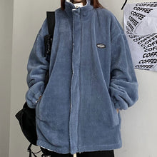 画像をギャラリービューアに読み込む, 原宿系リバーシブルくまゆったりトップスコートジャケットレデイーズファッション