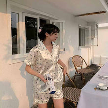 画像をギャラリービューアに読み込む, セットアップ可愛い 小花柄 ルームウェア シャツと パンツパジャマ部屋着