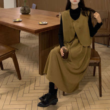 画像をギャラリービューアに読み込む, レデイーズベスト+シャツ+ワンピースワンピース3点セット