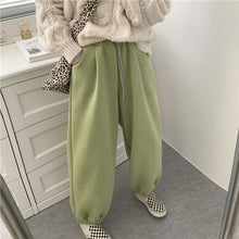画像をギャラリービューアに読み込む, 裏起毛パンツ ジョガーパンツゆったりストリート系レデイーズ ハイウエスト ボトムス
