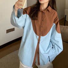 画像をギャラリービューアに読み込む, 韓国系カジュアル長袖 おしゃれシンプル シャツブラウス 春秋レデイース