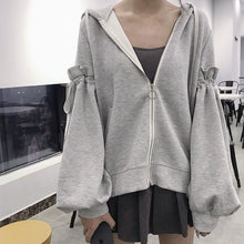 画像をギャラリービューアに読み込む, レトロカジュアルアウターパーカー長袖 フード付き トップスガーリー