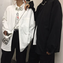 画像をギャラリービューアに読み込む, 原宿系 ストリート系チェーン付き長袖シャツレデースメンズファッション