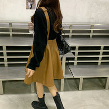 画像をギャラリービューアに読み込む, レトロセットアップPU長袖かわいい合わせやすいワンピース