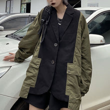 画像をギャラリービューアに読み込む, 秋カジュアル切り替え重ね着風長袖ジャケットコートレデイース原宿系