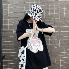 画像をギャラリービューアに読み込む, 原宿系 ストリートかわいいアニマル柄 牛柄 帽子