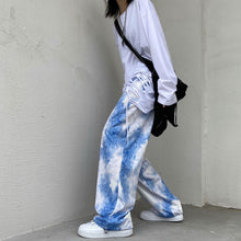 画像をギャラリービューアに読み込む, ヒップホップスタイルストリートタイダイゆったりカジュアル パンツレデイースメンズ原宿風