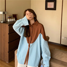 画像をギャラリービューアに読み込む, 韓国系カジュアル長袖 おしゃれシンプル シャツブラウス 春秋レデイース