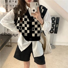 画像をギャラリービューアに読み込む, レトロニットベストシャツゆったり かわいいトップスセット