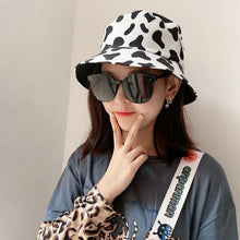 画像をギャラリービューアに読み込む, 原宿系 ストリートかわいいアニマル柄 牛柄 帽子