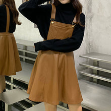 画像をギャラリービューアに読み込む, レトロセットアップPU長袖かわいい合わせやすいワンピース