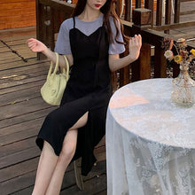 画像をギャラリービューアに読み込む, 春夏サイドスリットカジュアルロング丈ワンピース レディース