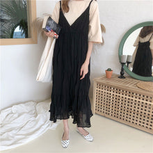 画像をギャラリービューアに読み込む, キャミソールワンピ―スカジュアル ワンピ―スレデイース韓国系