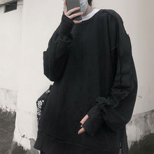 画像をギャラリービューアに読み込む, 韓国系BF風カジュアル ゆったり無地 シンプル 大きいサイズ長袖パーカー