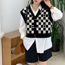 画像をギャラリービューアに読み込む, レトロニットベストシャツゆったり かわいいトップスセット