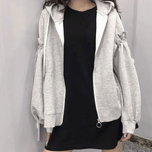 画像をギャラリービューアに読み込む, レトロカジュアルアウターパーカー長袖 フード付き トップスガーリー