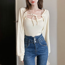 画像をギャラリービューアに読み込む, 韓国系カジュアル カーディガン長袖シャツと キャミソールかわいいセットアップ