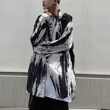 画像をギャラリービューアに読み込む, 原宿系 ストリート系ゆったり長袖シャツ タイダイ柄絞染め風