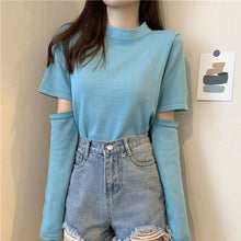 画像をギャラリービューアに読み込む, セットアップ着痩せ 可愛いプルオーバー カジュアル長袖シャツ