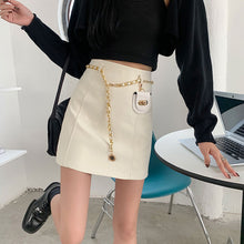 画像をギャラリービューアに読み込む, ストリート系かわいいオシャレPU Aラインスカートレデイース