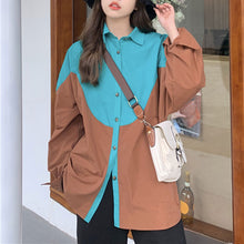 画像をギャラリービューアに読み込む, 韓国系カジュアル長袖 おしゃれシンプル シャツブラウス 春秋レデイース