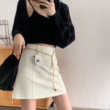 画像をギャラリービューアに読み込む, ストリート系かわいいオシャレPU Aラインスカートレデイース