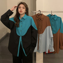 画像をギャラリービューアに読み込む, 韓国系カジュアル長袖 おしゃれシンプル シャツブラウス 春秋レデイース