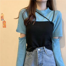 画像をギャラリービューアに読み込む, セットアップ着痩せ 可愛いプルオーバー カジュアル長袖シャツ