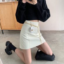 画像をギャラリービューアに読み込む, ストリート系かわいいオシャレPU Aラインスカートレデイース