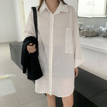 画像をギャラリービューアに読み込む, 韓国系ゆったりストライ柄シャツとニットベスト気質セットレデイース