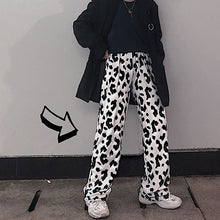 画像をギャラリービューアに読み込む, ストリート系メシアン柄ハイウエストゆったりシンプルパンツ