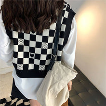 画像をギャラリービューアに読み込む, レトロニットベストシャツゆったり かわいいトップスセット