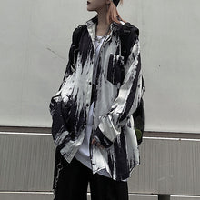 画像をギャラリービューアに読み込む, 原宿系 ストリート系ゆったり長袖シャツ タイダイ柄絞染め風