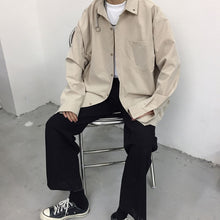 画像をギャラリービューアに読み込む, 原宿系 ストリート系チェーン付き長袖シャツレデースメンズファッション