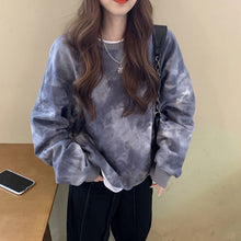 画像をギャラリービューアに読み込む, シンプル ストリートタイダイ柄ゆったり パーカー韓国系