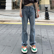 画像をギャラリービューアに読み込む, 美脚デニム ハイウエストパンツ 装飾 レースアップ ロングパンツレディース