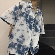 画像をギャラリービューアに読み込む, 原宿スタイル タイダイ柄 半袖 シャツトップスメンズレデイース