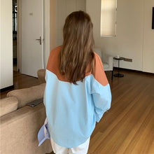 画像をギャラリービューアに読み込む, 韓国系カジュアル長袖 おしゃれシンプル シャツブラウス 春秋レデイース