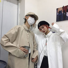 画像をギャラリービューアに読み込む, 原宿系 ストリート系チェーン付き長袖シャツレデースメンズファッション