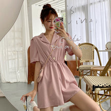 画像をギャラリービューアに読み込む, 無地かわいい スーツデートワンピースガーリーオールインワン