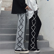 画像をギャラリービューアに読み込む, 原宿系ハイウエスト合わせやすいロープスプライシングパンツストレートパンツ