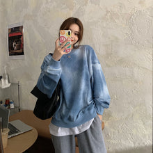 画像をギャラリービューアに読み込む, シンプル ストリートタイダイ柄ゆったり パーカー韓国系