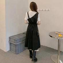 画像をギャラリービューアに読み込む, 韓国系 カジュアルかわいい切り替えTシャツワンピーレデイース
