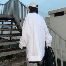 画像をギャラリービューアに読み込む, 韓国系BF風カジュアル ゆったり無地 シンプル 大きいサイズ長袖パーカー