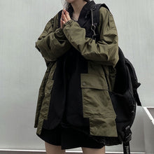 画像をギャラリービューアに読み込む, 秋カジュアル切り替え重ね着風長袖ジャケットコートレデイース原宿系