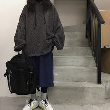 画像をギャラリービューアに読み込む, ストリート系ルーズなサイズパーカーフード付きヒョウ柄原宿