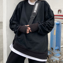 画像をギャラリービューアに読み込む, 韓国系BF風カジュアル ゆったり無地 シンプル 大きいサイズ長袖パーカー