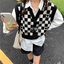 画像をギャラリービューアに読み込む, レトロニットベストシャツゆったり かわいいトップスセット
