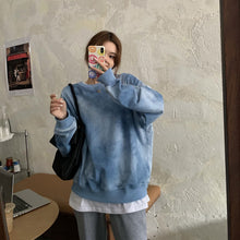 画像をギャラリービューアに読み込む, シンプル ストリートタイダイ柄ゆったり パーカー韓国系